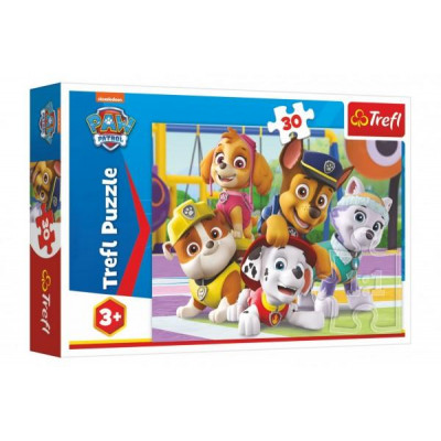 Puzzle Tlapková patrola vždy včas / Paw Patrol 27x20cm 30 dielikov v krabičke 21x14x4cm