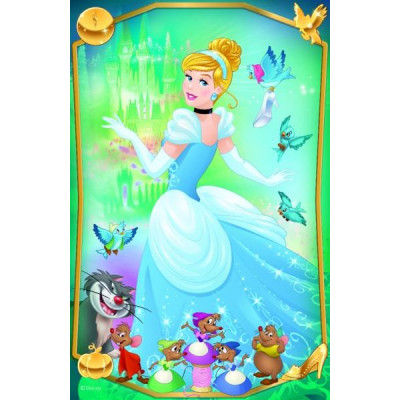 Minipuzzle Krásne princezné/Disney Princess 54dielikov 4 druhy v krabičke 6x9x4cm 40ks v boxe
