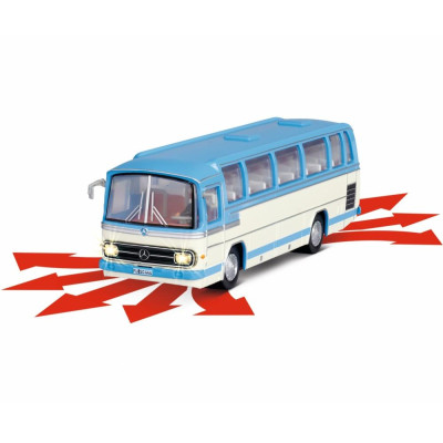 CARSON MB O 302 Bus Blau 1:87 PROPORCIONÁLNÍ, LED OSVĚTLENÍ, REALISTICKÝ ZVUK