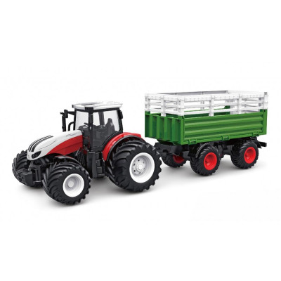 Amewi RC TRAKTOR 2,4 Ghz s vozem pro zvířata, světla, zvuk 1:24 RTR