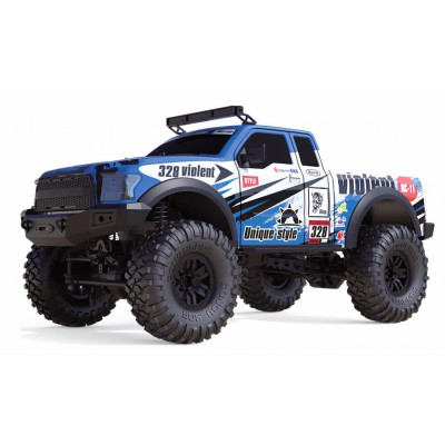 AMEWI RC DIRT CLIMBING PICKUP  RACE CRAWLER 4WD 1:10 RTR MODRÝ