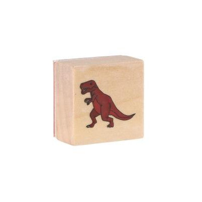 Pečiatky drevené 5+1 s poduškou dinosaury 3x3cm na karte