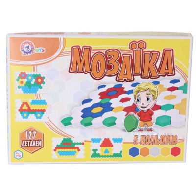 Mozaika klobúčik 2,5 cm hladká plast 127ks v krabici 34x24x4cm