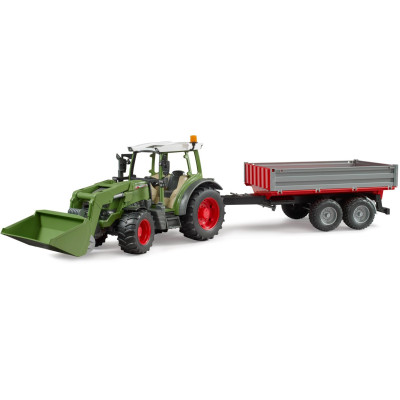 Farmer - Fendt Vario 211 traktor s vlekem a nakladačem