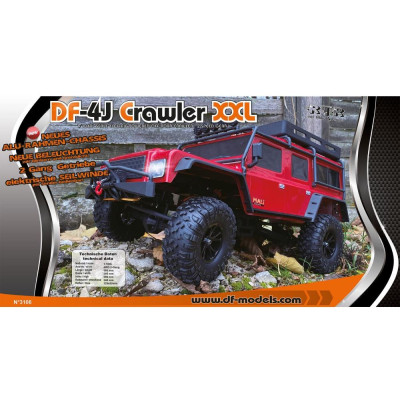 DF models DF-4J Crawler 2023 Edition 1:10 XXL RTR ČERVENÝ