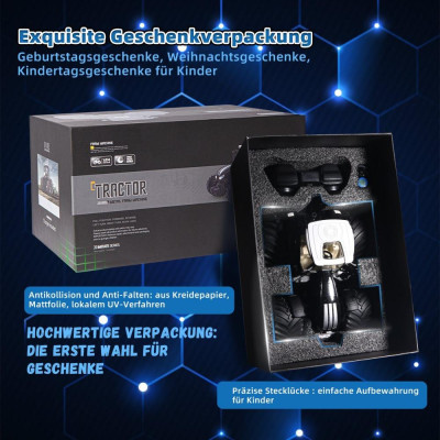 Korody RC TRAKTOR kovový 2,4 Ghz s širokými koly, LED osvětlení, zvuk