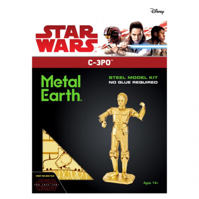 Metal Earth Luxusní ocelová stavebnice Star Wars - C-3PO zlatý