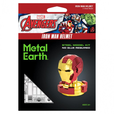 Metal Earth Luxusní ocelová stavebnice Helma Marvel Avenger Iron Man