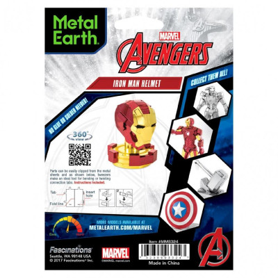 Metal Earth Luxusní ocelová stavebnice Helma Marvel Avenger Iron Man