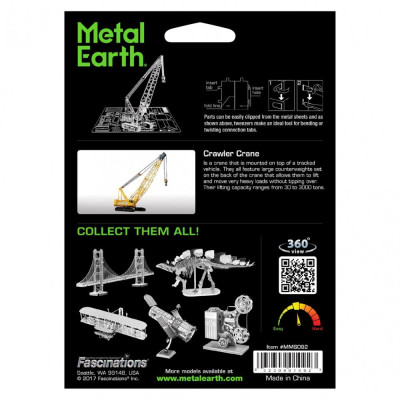 Metal Earth Luxusní ocelová stavebnice Crawler Crane (pásový jeřáb)