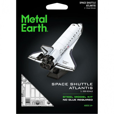 Metal Earth Luxusní ocelové stavebnice Raketoplán Atlantis (barevný)