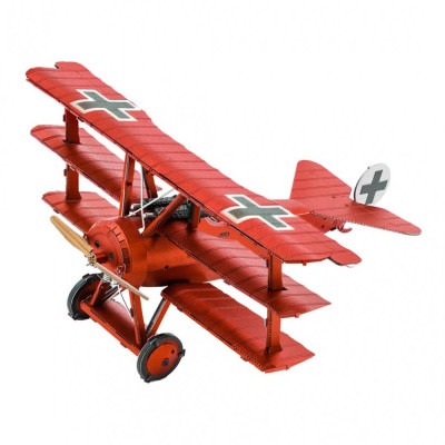 Metal Earth Luxusní ocelová stavebnice Tri-Wing Fokker Red Baron