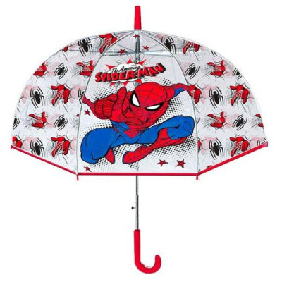 Siva deštník Spider - Man transparentní