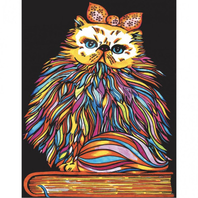 Colorvelvet Sametový obrázek Kočka 21x29,7cm