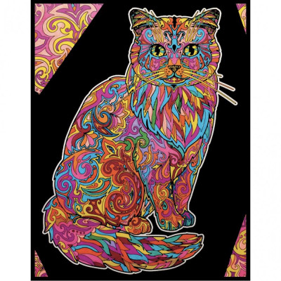 Colorvelvet Sametový obrázek Kočka 21x29,7cm