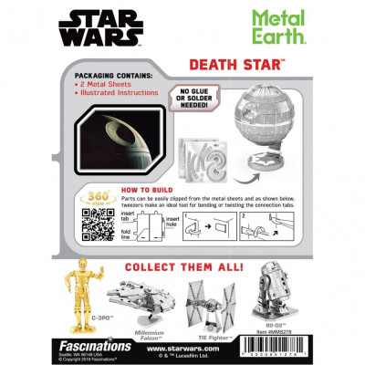 Metal Earth Luxusní ocelová stavebnice Star Wars Hvězda smrti