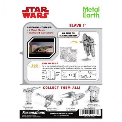 Metal Earth Luxusní ocelová stavebnice Star Wars Slave I