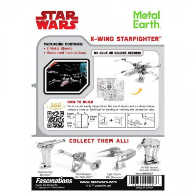 Metal Earth Luxusní ocelová stavebnice Star Wars X-Wing Fighter