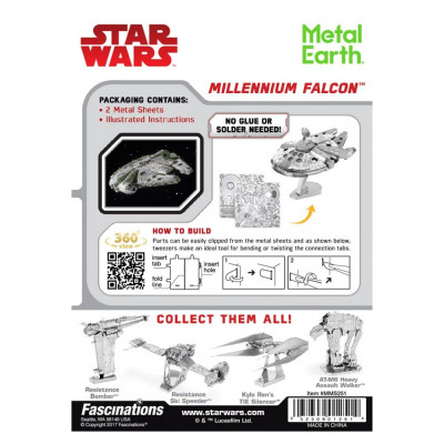 Metal Earth Luxusní ocelová stavebnice Star Wars Millenium Falcon