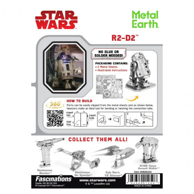 Metal Earth Luxusní ocelová stavebnice Star Wars  R2-D2