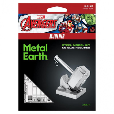 Metal Earth Luxusní ocelová stavebnice Marvel Avenger Thorovo kladivo Mjolnir