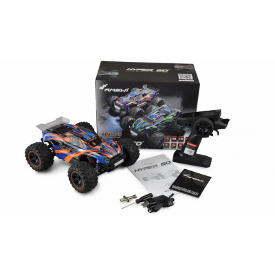 AMEWI Hyper Go Truggy 4WD 1:16 RTR brushed, LED, oranžovomodrý