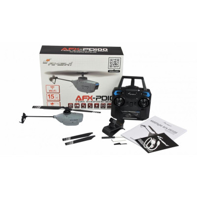 Amewi RC 4-kanálový vrtulník s FPV HD kamerou AFX-PD100 6G 2,4 GHZ, RTF