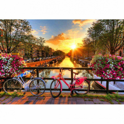 Wooden City dřevěné puzzle  -Bicycles of Amsterdam M