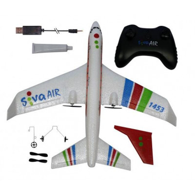 RC Airbus RTF s gyroskopickou stabilizací,  2,4 GHz  červený