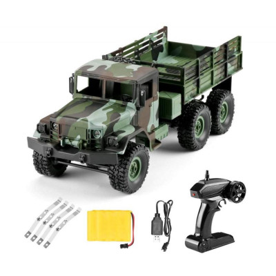 WPL RC vojenský truck M35 1:16 6x6 maskáčový RTR sada