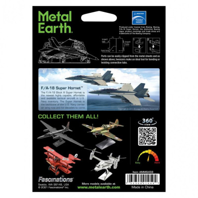 Metal Earth Luxusní ocelová stavebnice F/A-18 Super Hornet