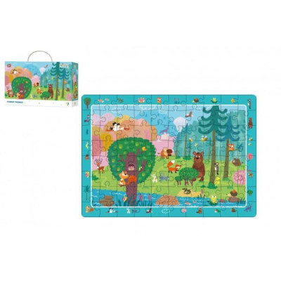 Puzzle Priatelia z lesa 45x31cm 80 dielikov v krabici 25x16x6,5cm