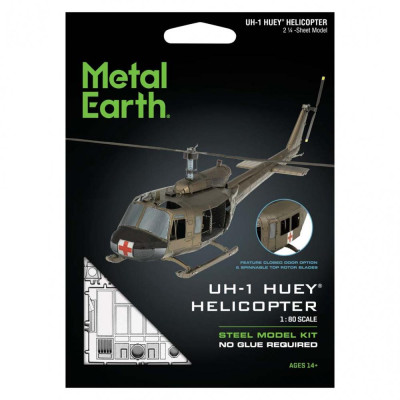 Metal Earth Luxusní ocelová stavebnice Helikoptéra UH1 Huey