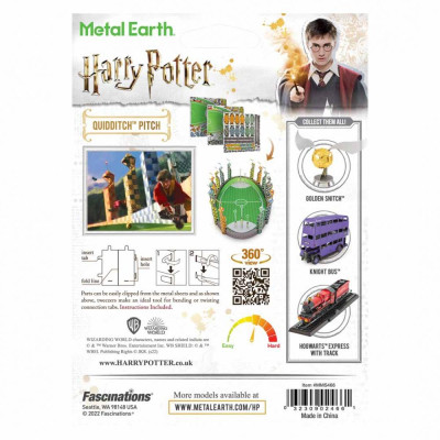 Metal Earth Luxusní ocelová stavebnice Harry Potter - Famfrpálové hřiště