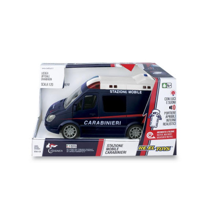 RE.EL Toys mobilní policejní jednotka Carabinieri 1:20 se světly a zvuky natahovací