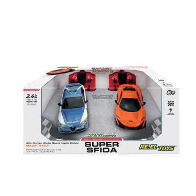 RE.EL Toys sada RC aut Alfa Romeo Qiulia Q Polizia a McLaren 675LT 1:24 RTR