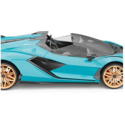 RE.EL Toys RC auto Lamborghini Sian 1:12 modrá metalíza, proporcionální RTR LED 2,4Ghz