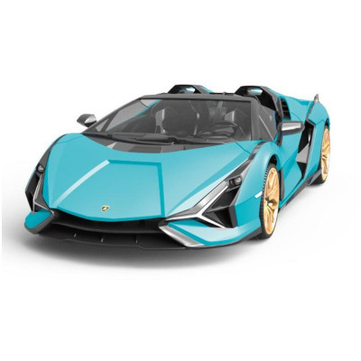 RE.EL Toys RC auto Lamborghini Sian 1:12 modrá metalíza, proporcionální RTR LED 2,4Ghz