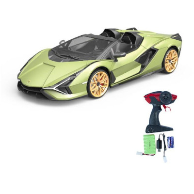 Siva RC auto Lamborghini Sian 1:12 zelená metalíza, proporcionální RTR LED 2,4GHz