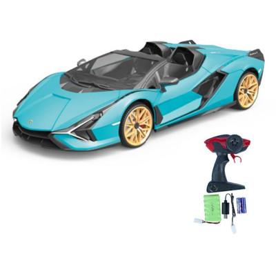 Siva RC auto Lamborghini Sian 1:12 modrá metalíza, proporcionální RTR LED 2,4Ghz