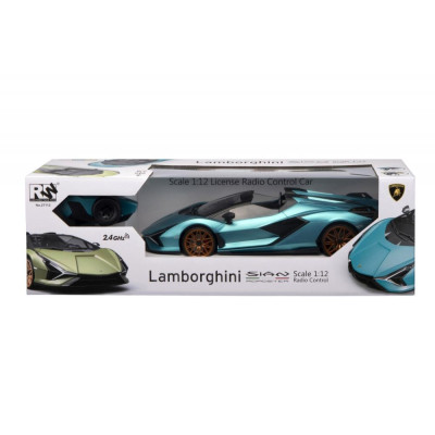 Siva RC auto Lamborghini Sian 1:12 modrá metalíza, proporcionální RTR LED 2,4Ghz