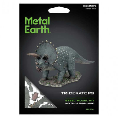 Metal Earth Luxusní ocelová stavebnice Triceratops