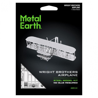 Metal Earth Luxusní ocelová stavebnice Letadlo bratří Wrightů