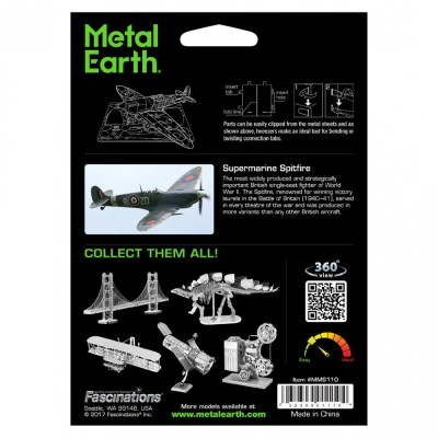 Metal Earth Luxusní ocelová stavebnice WWII Supermarine Spitfire