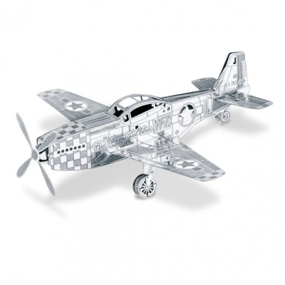 Metal Earth Luxusní ocelová stavebnice Mustang P-51