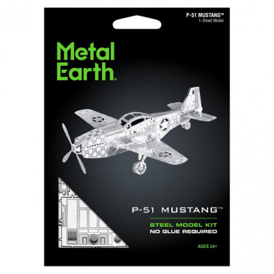 Metal Earth Luxusní ocelová stavebnice Mustang P-51