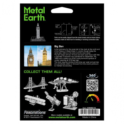 Metal Earth Luxusní ocelová stavebnice Big Ben Tower