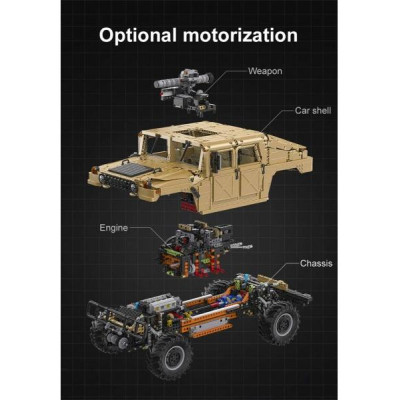 CaDA stavebnice vojenský HUMVEE 3935 dílků