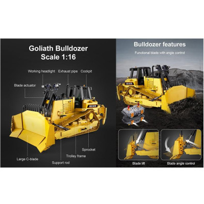 CaDA RC stavebnice Buldozer Goliath 2826 dílků