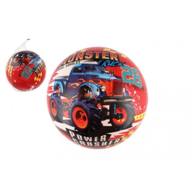 Lopta Super cars monster truck nafúknutý 23cm v sieťke